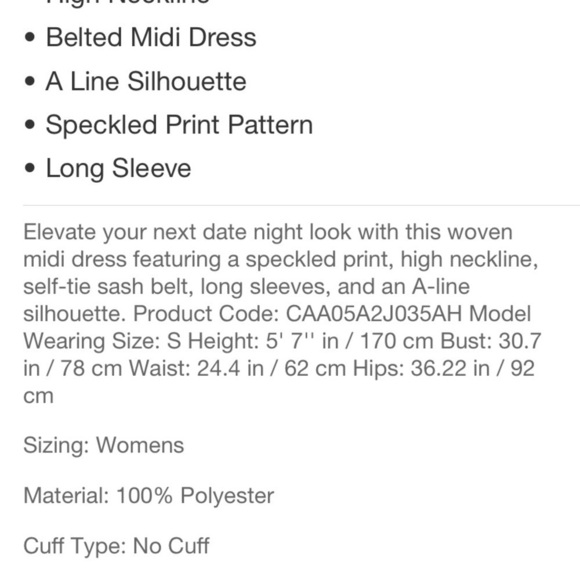 Women's Long Sleeve Speckled A Line Midi
Dress - - Black-M new 🆕 - Picture 5 of 7